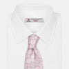 Baby Pink and Blue Circle Jacquard Silk Tie