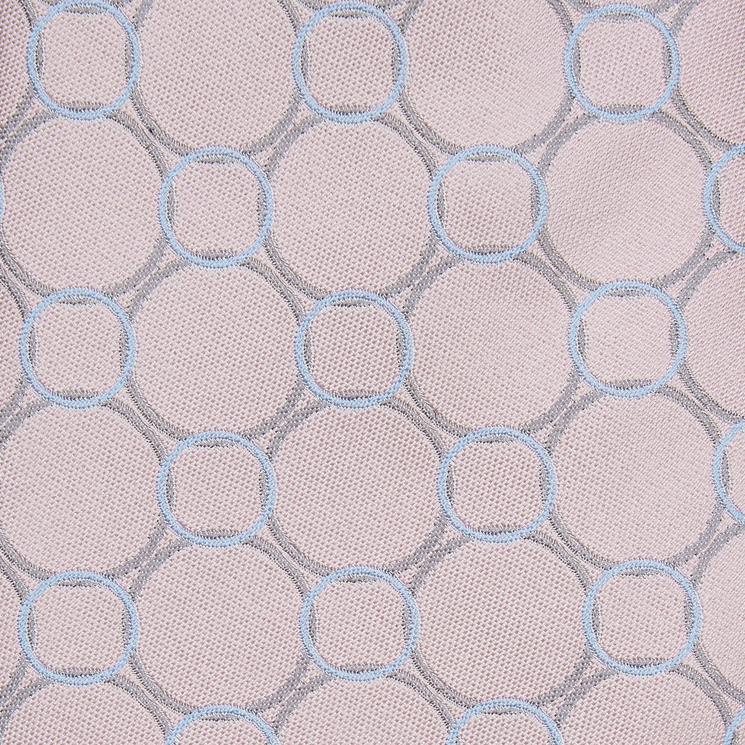 View 2 of product Baby Pink and Blue Circle Jacquard Silk Tie