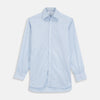 View 1 of product Blue and White Fine Stripe Shirt with T&A Collar and 3-Button Cuffs