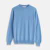 View 1 of product Sky Blue Fine Cashmere Crew Neck Jumper