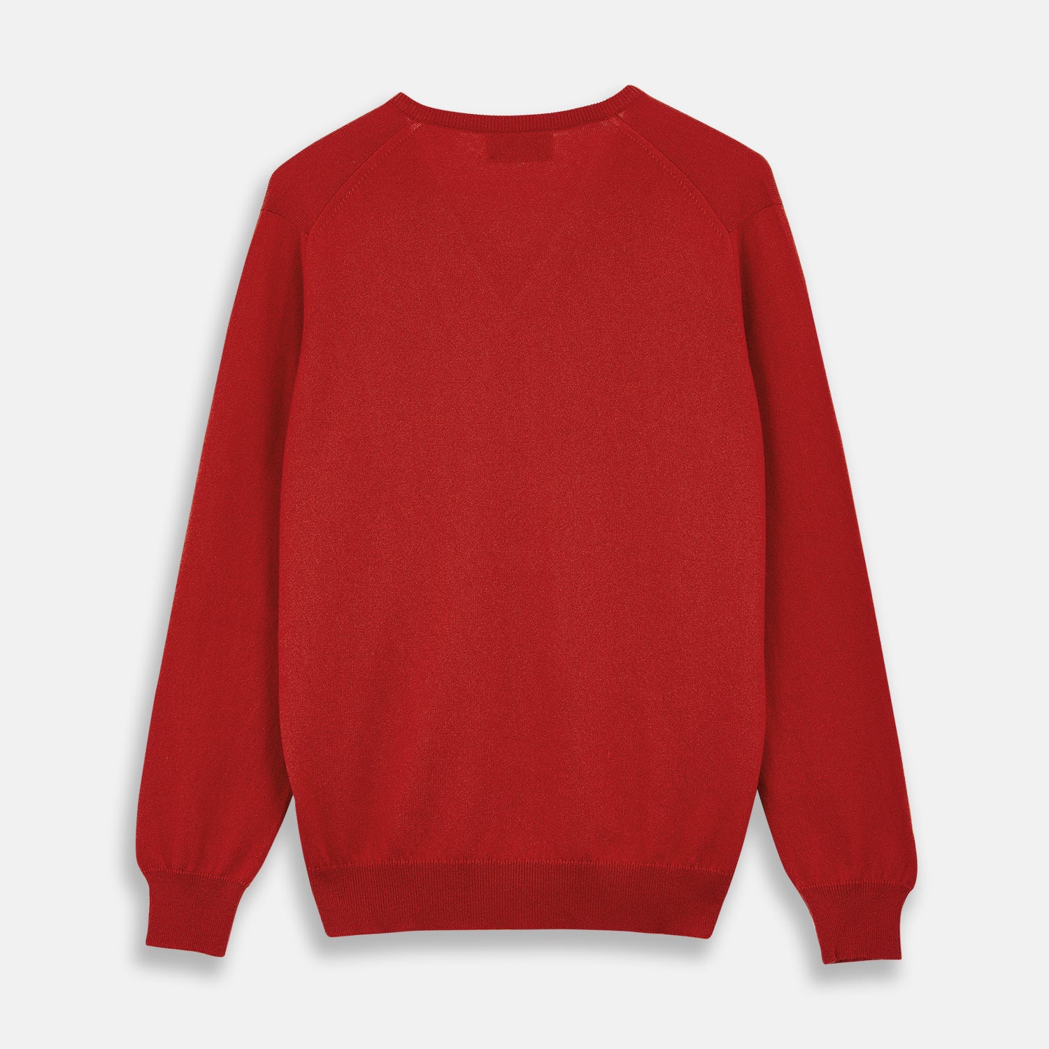 View 3 of product Red Cashmere V-Neck Jumper
