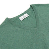 View 2 of product Green Cashmere V-Neck Jumper