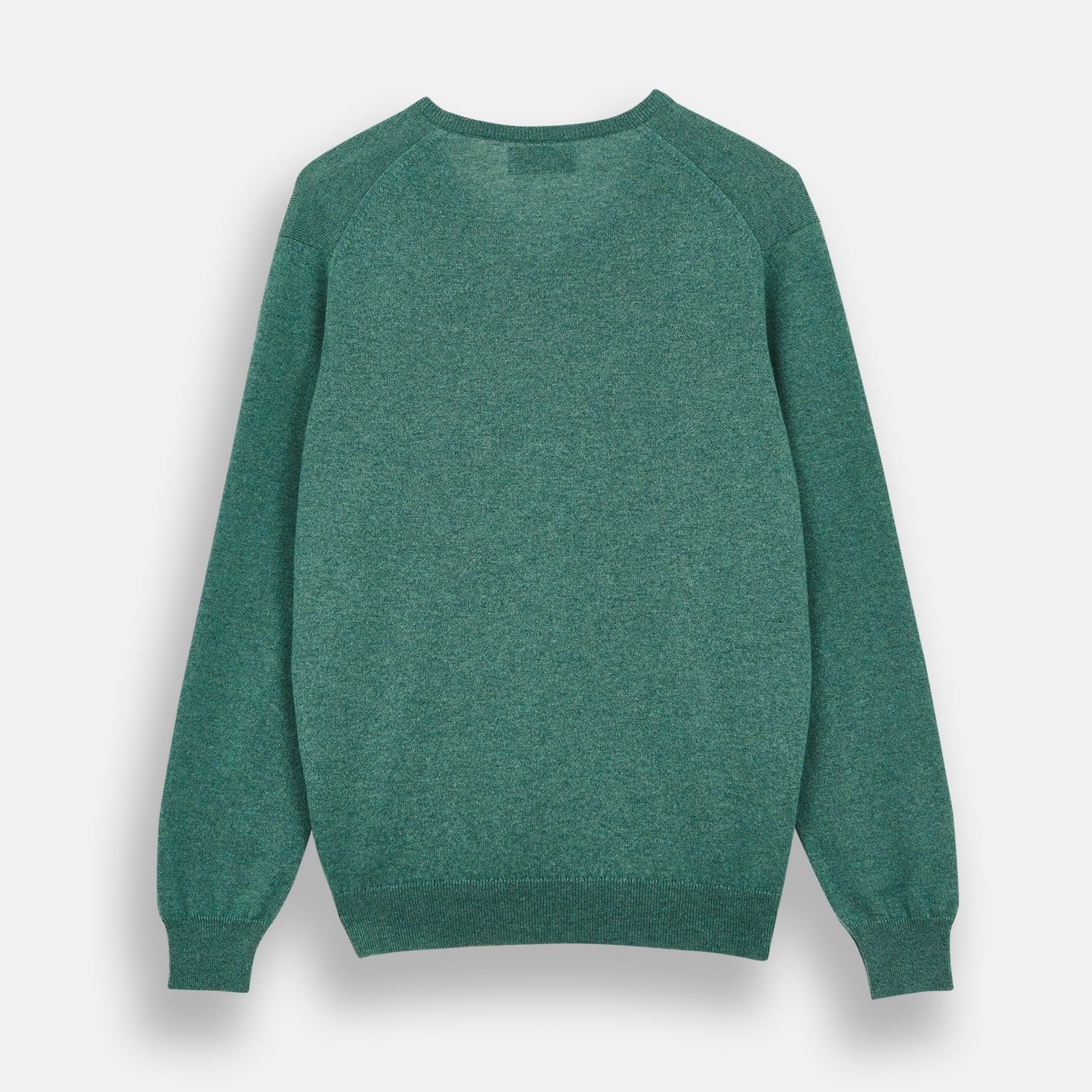 View 3 of product Green Cashmere V-Neck Jumper
