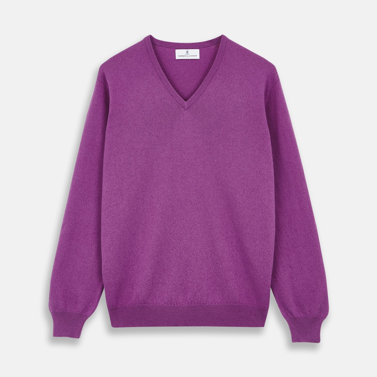 View 1 of product Magenta Cashmere V-Neck Jumper