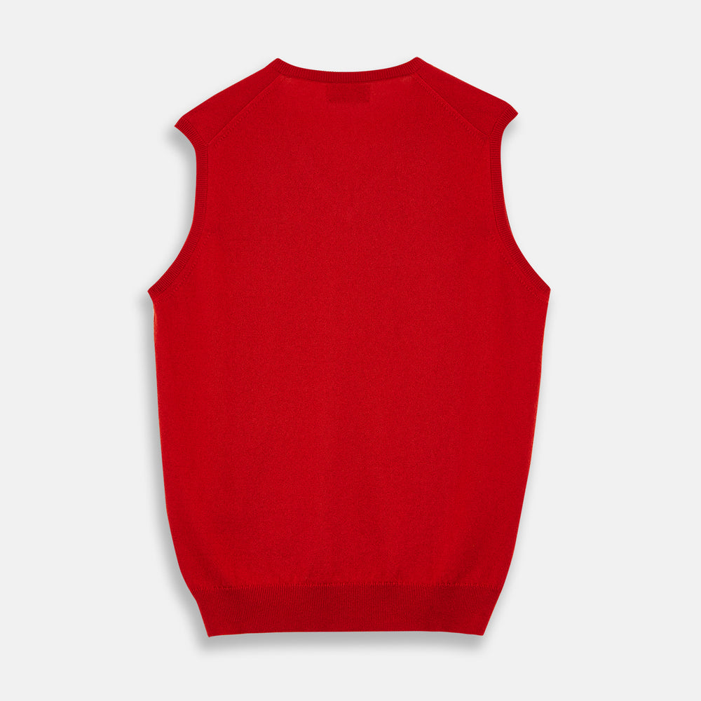 Red Cashmere Slipover
