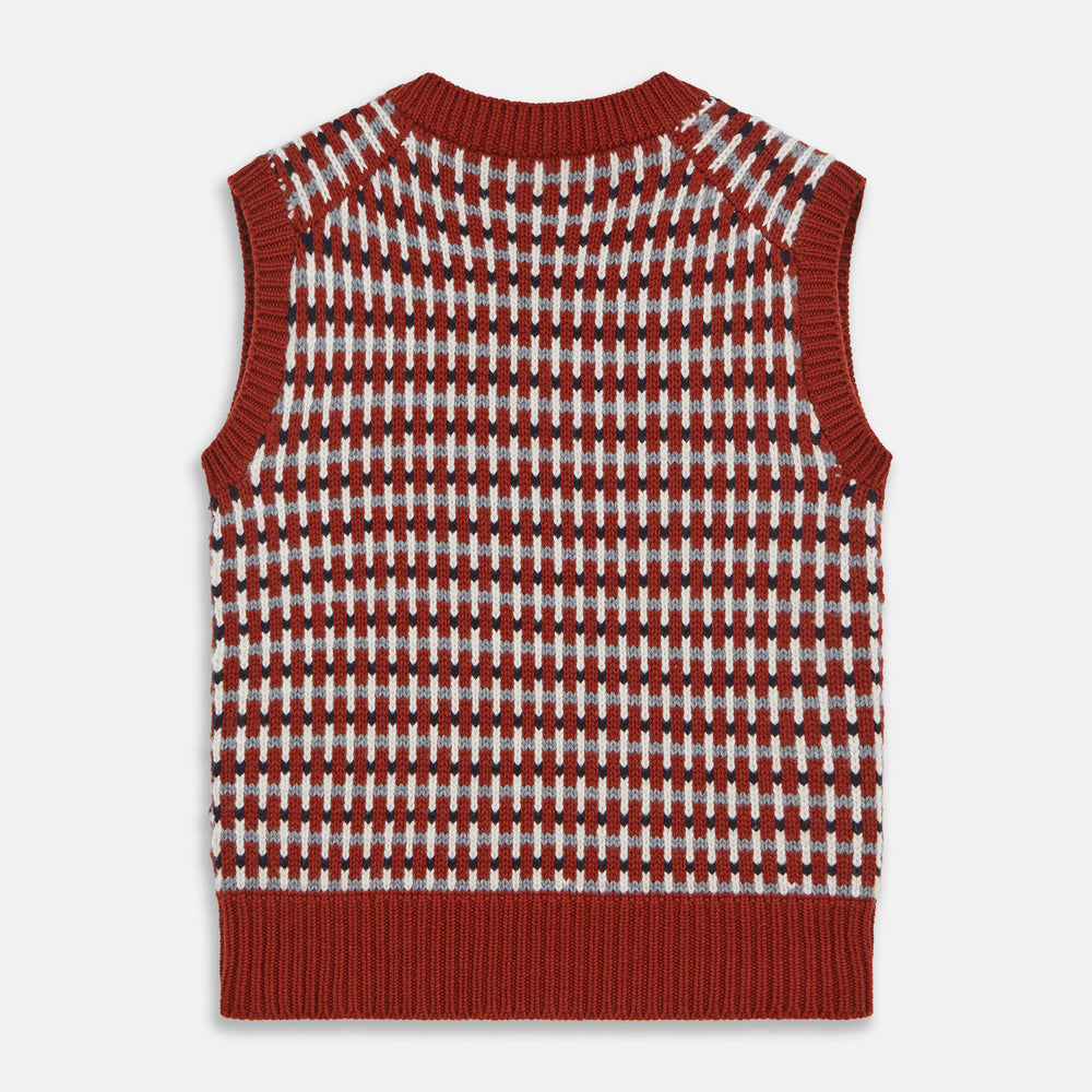 Rust Knitted Cashmere Slipover
