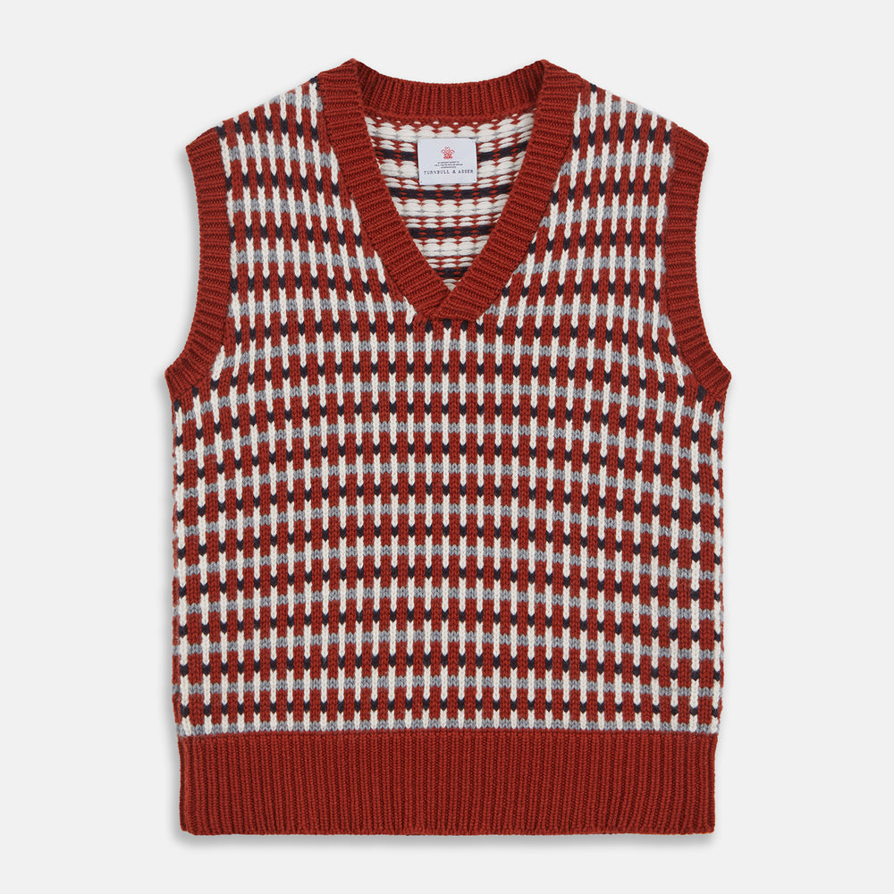 Rust Knitted Cashmere Slipover
