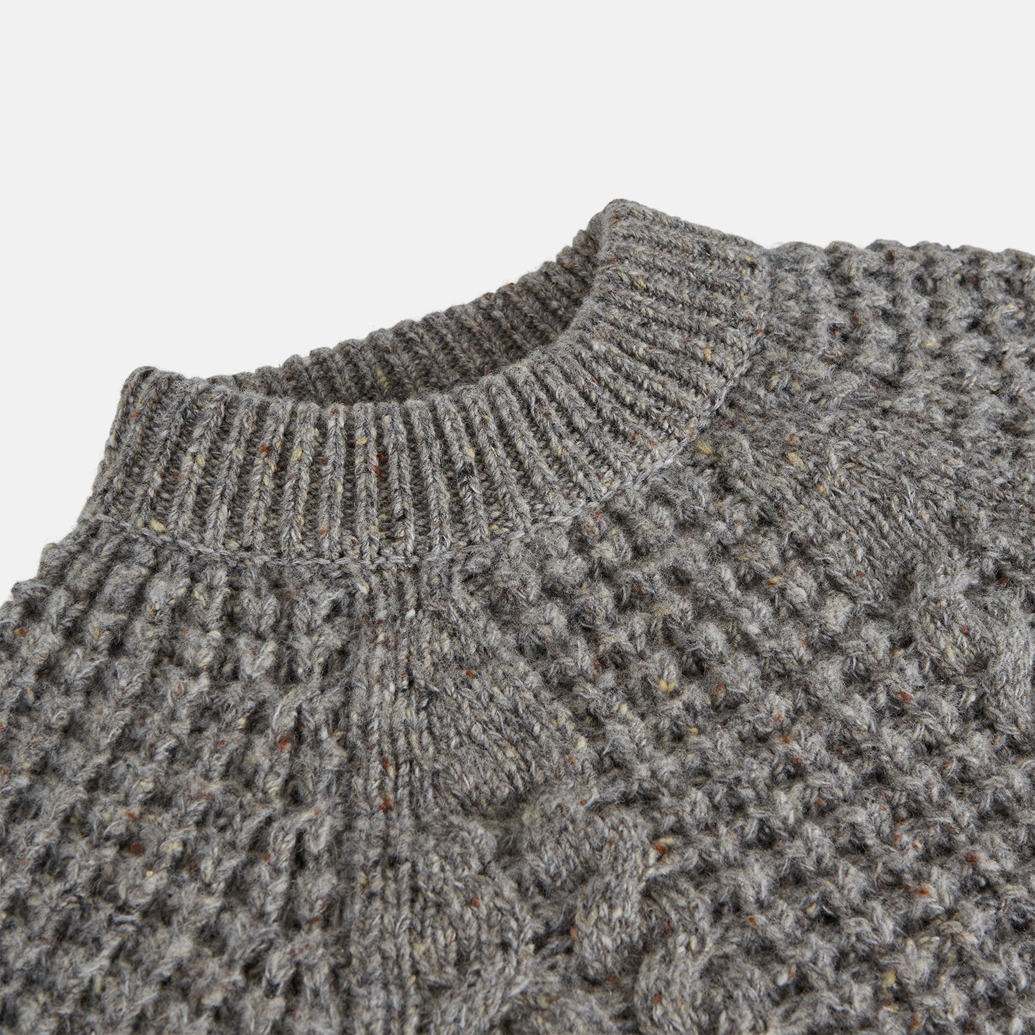 View 4 of product Merino Knitted Raglan Sleeve Crewneck Jumper
