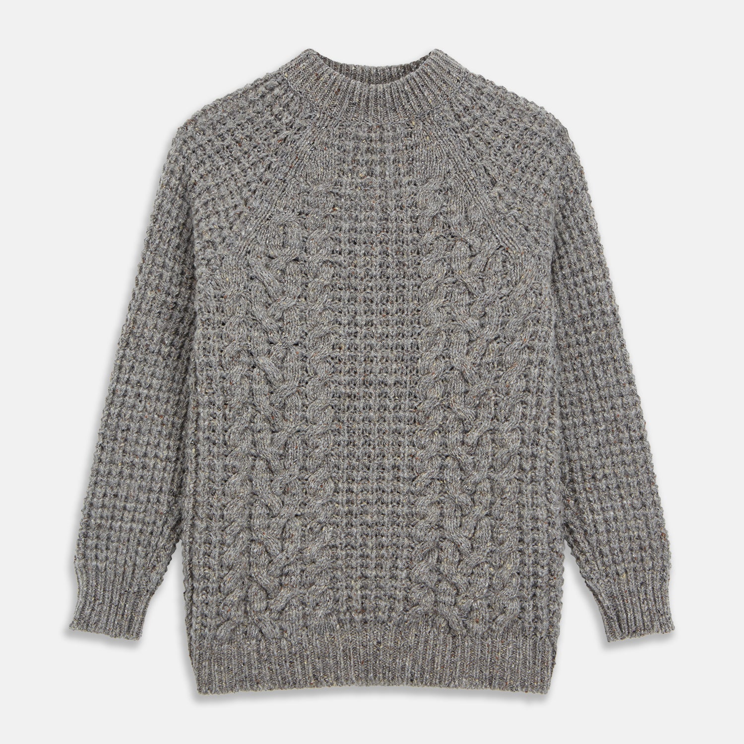 View 1 of product Merino Knitted Raglan Sleeve Crewneck Jumper