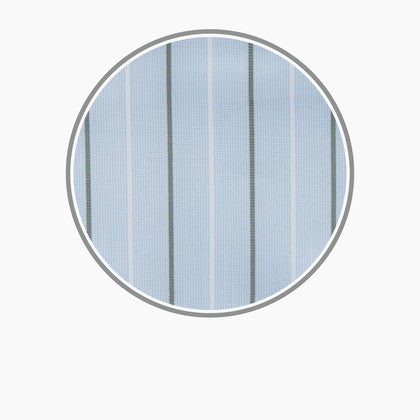 Green Stripe Cotton Fabric Image 2