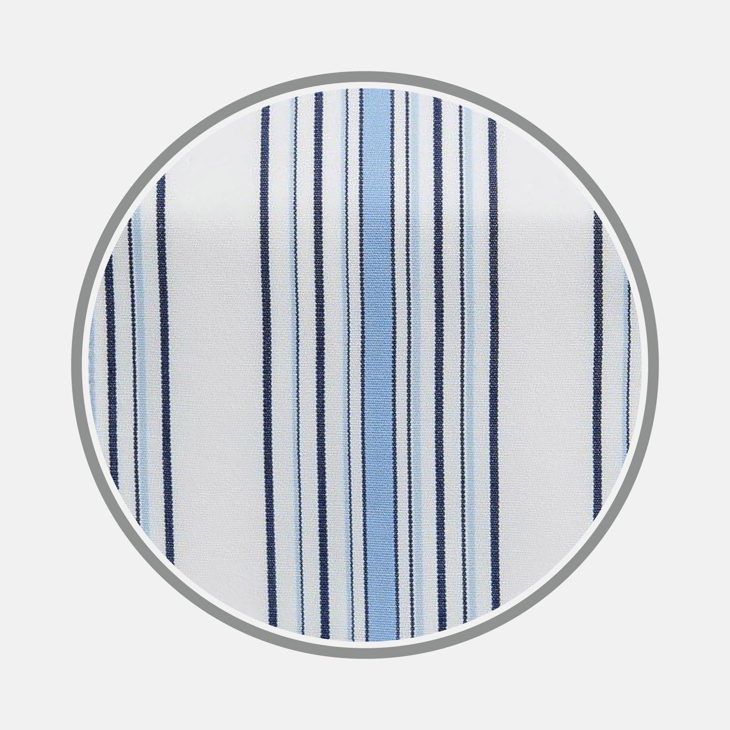 Blue Multi Stripe Cotton Fabric
