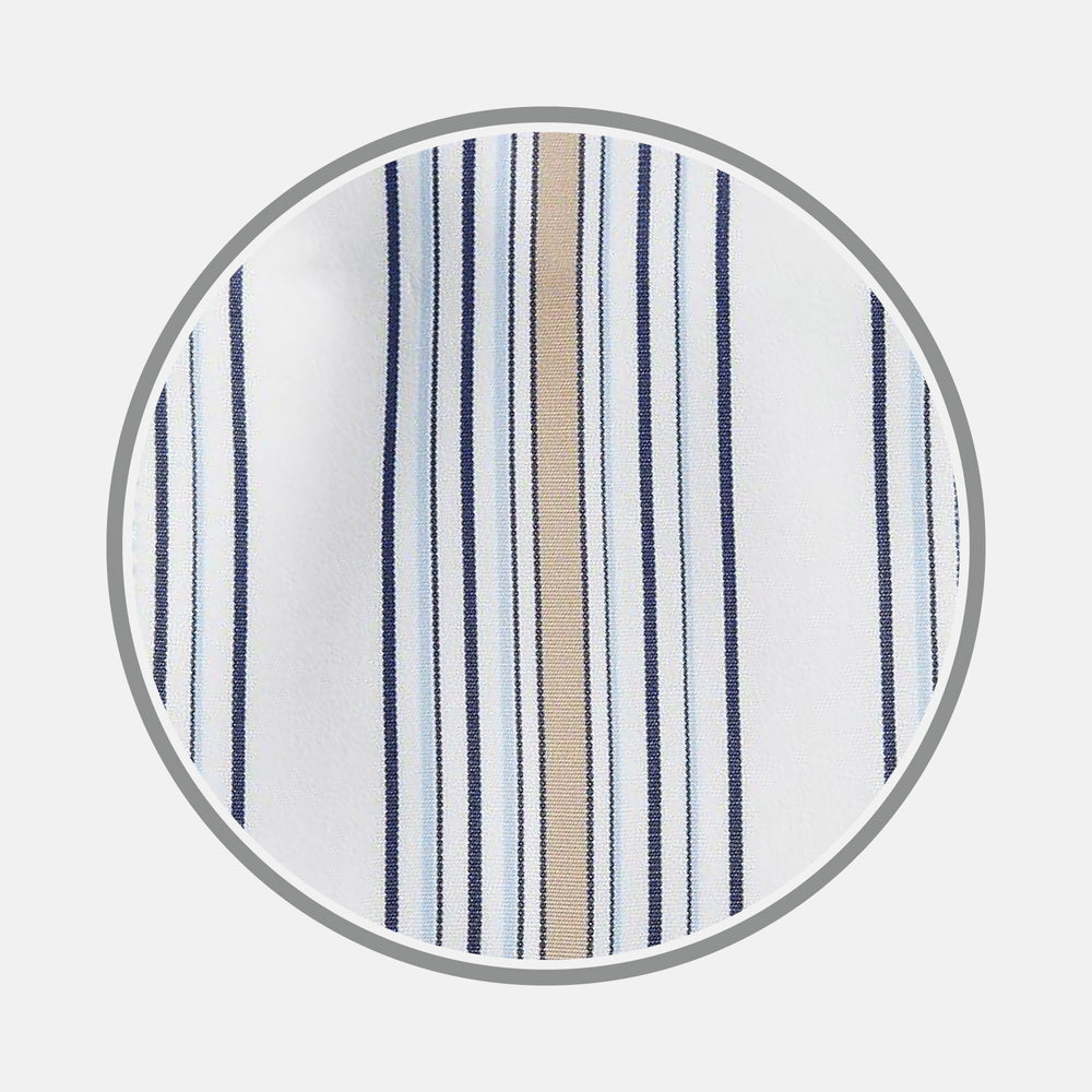 Sand Multi Stripe Cotton Fabric