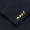 Navy Plain Wool Single Breasted Blazer
