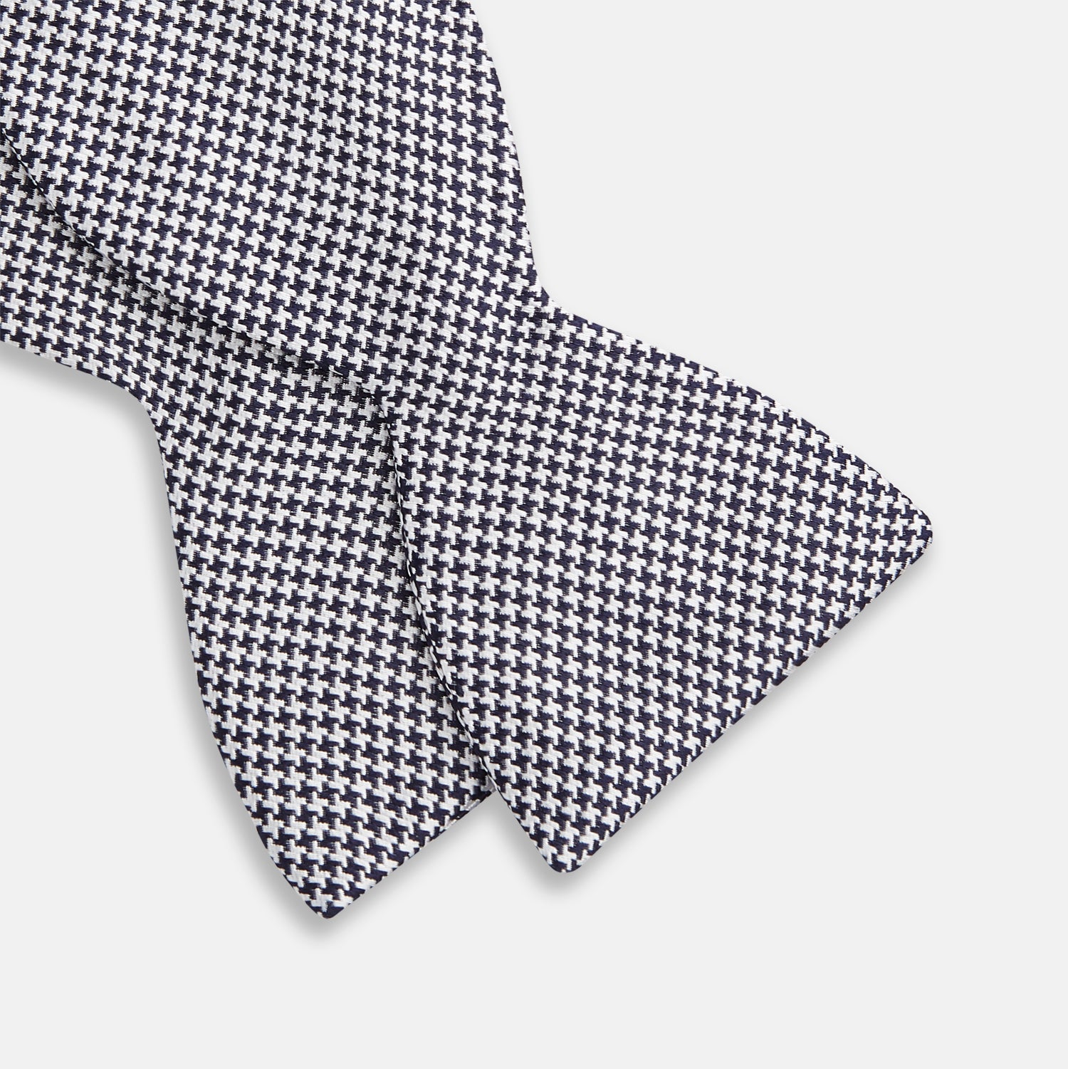 View 3 of product Black Houndstooth Silk Bow Tie