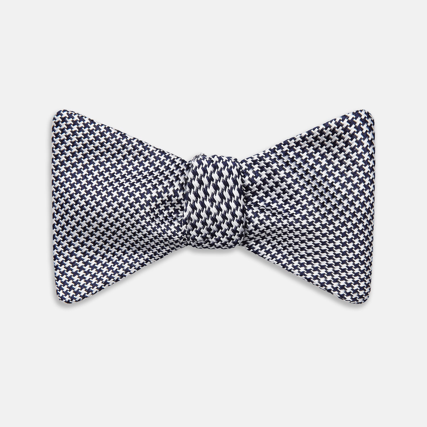 View 1 of product Black Houndstooth Silk Bow Tie