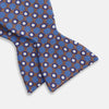 Brown and Blue Circle and Spot Silk Bow Tie