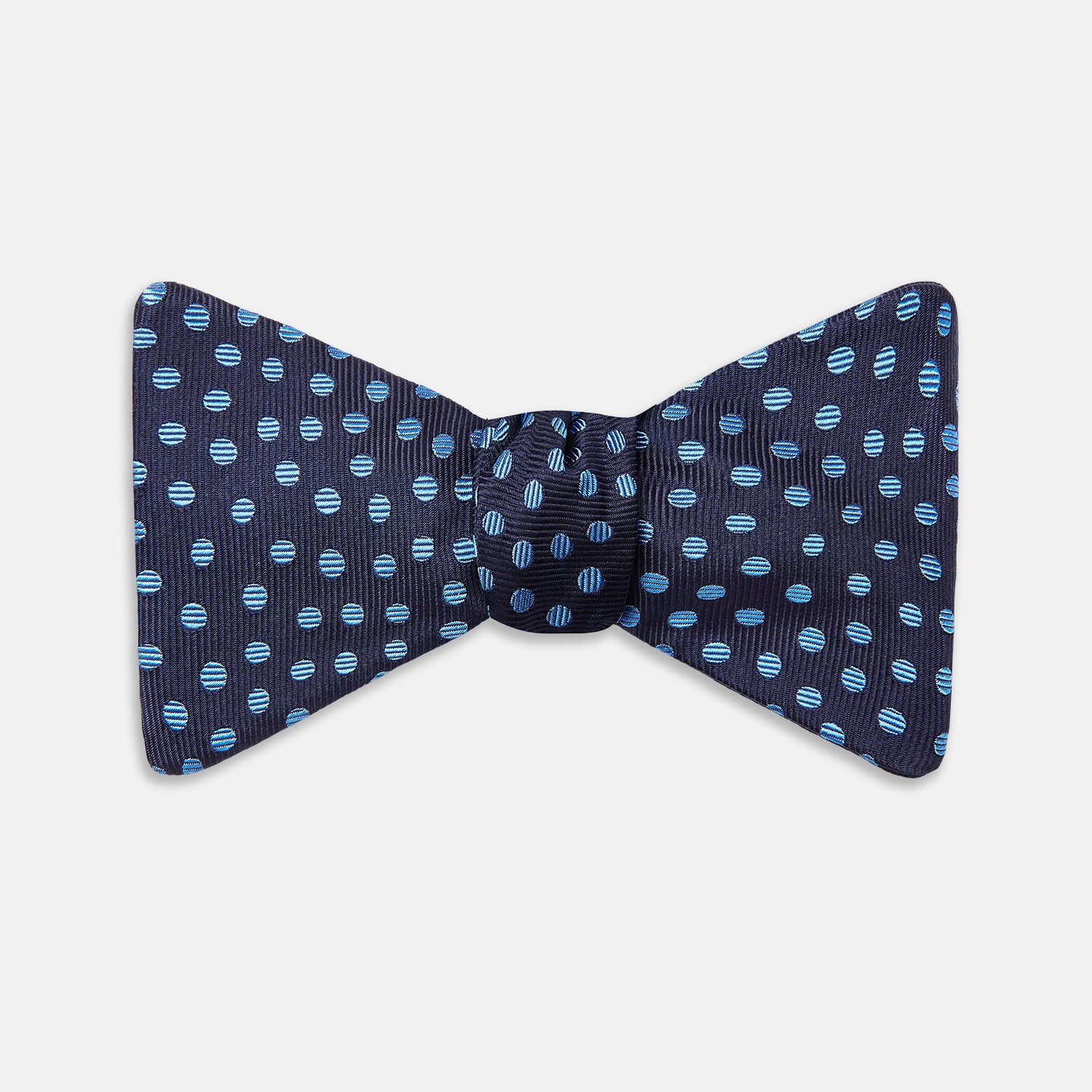Navy and Blue Paint Spot Silk Bow Tie