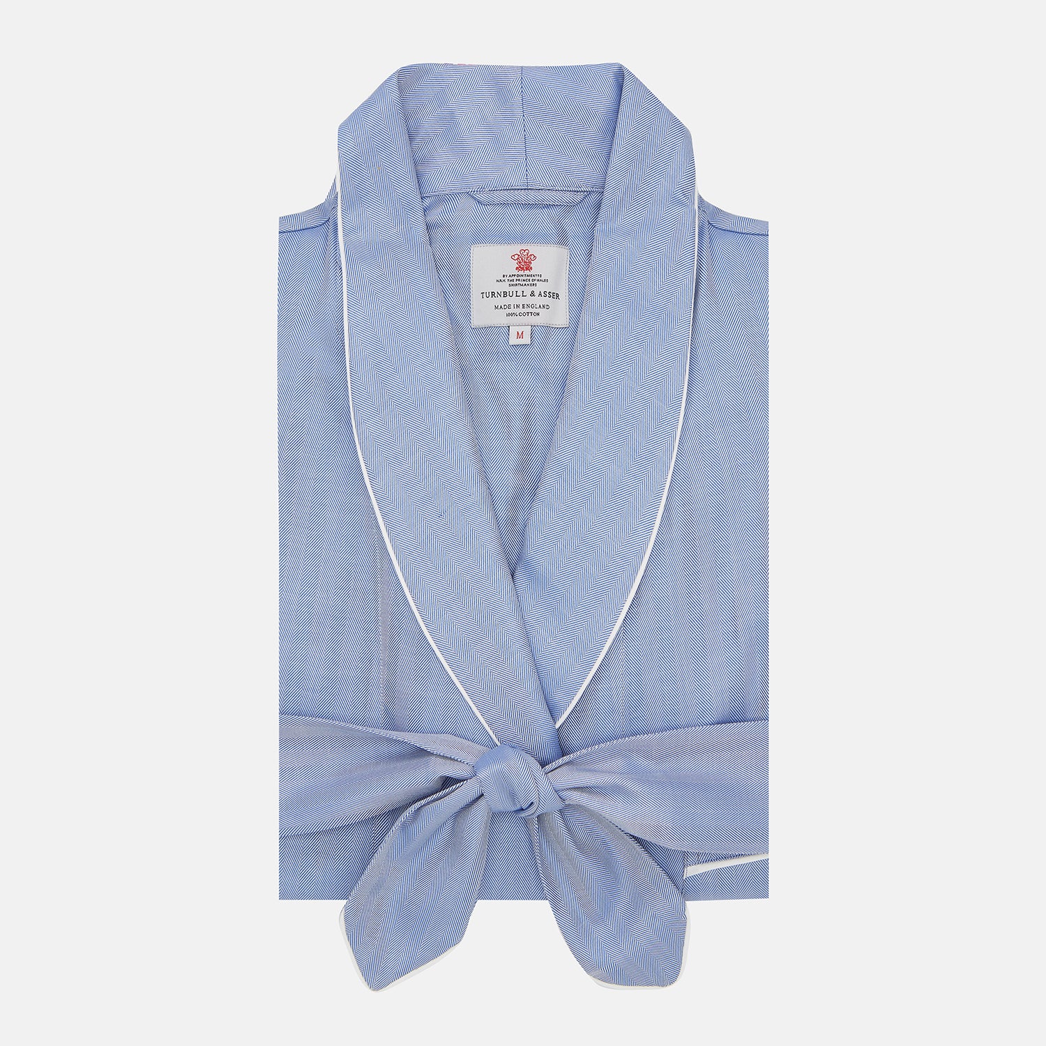 View 1 of product Blue Herringbone Superfine Cotton Gown
