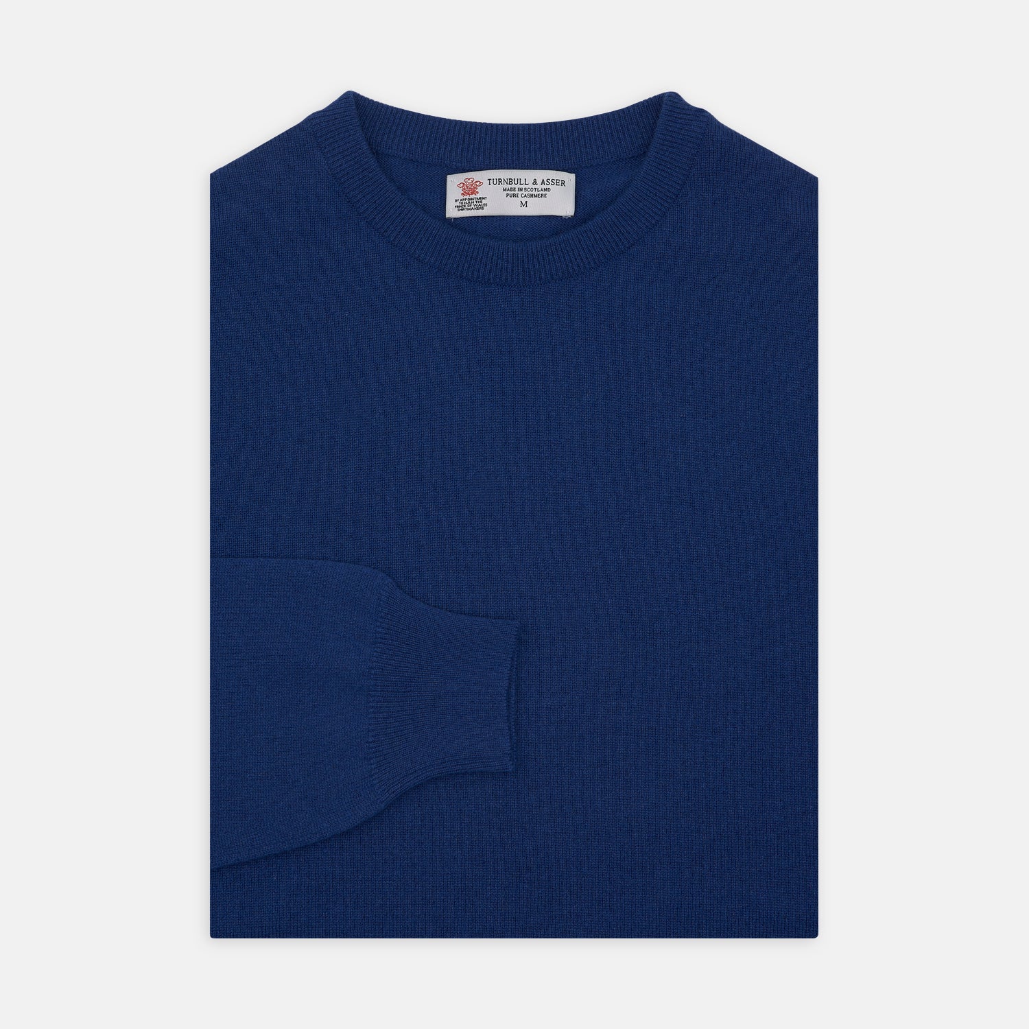 View 1 of product Blue Crew Neck Cashmere Jumper
