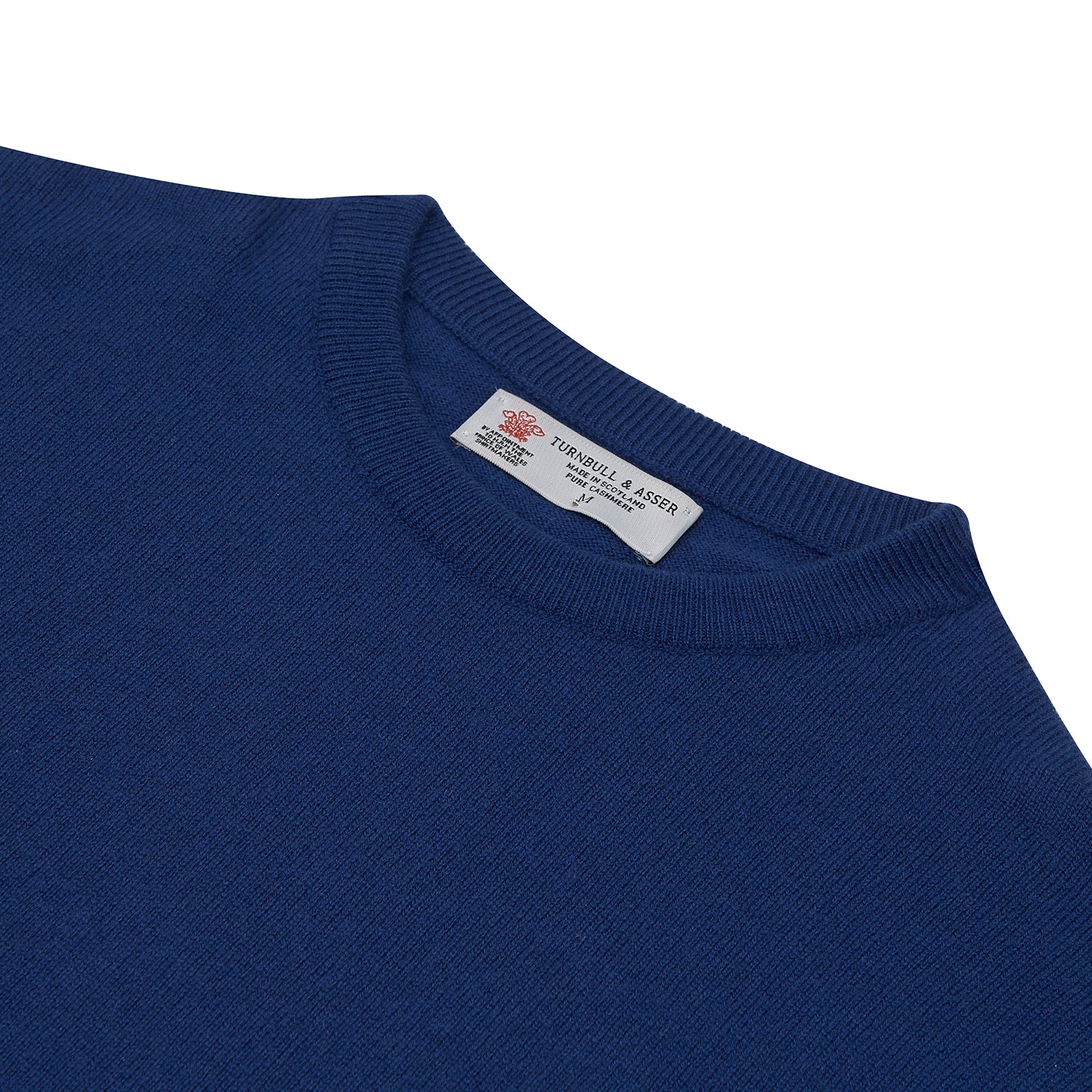 View 2 of product Blue Crew Neck Cashmere Jumper