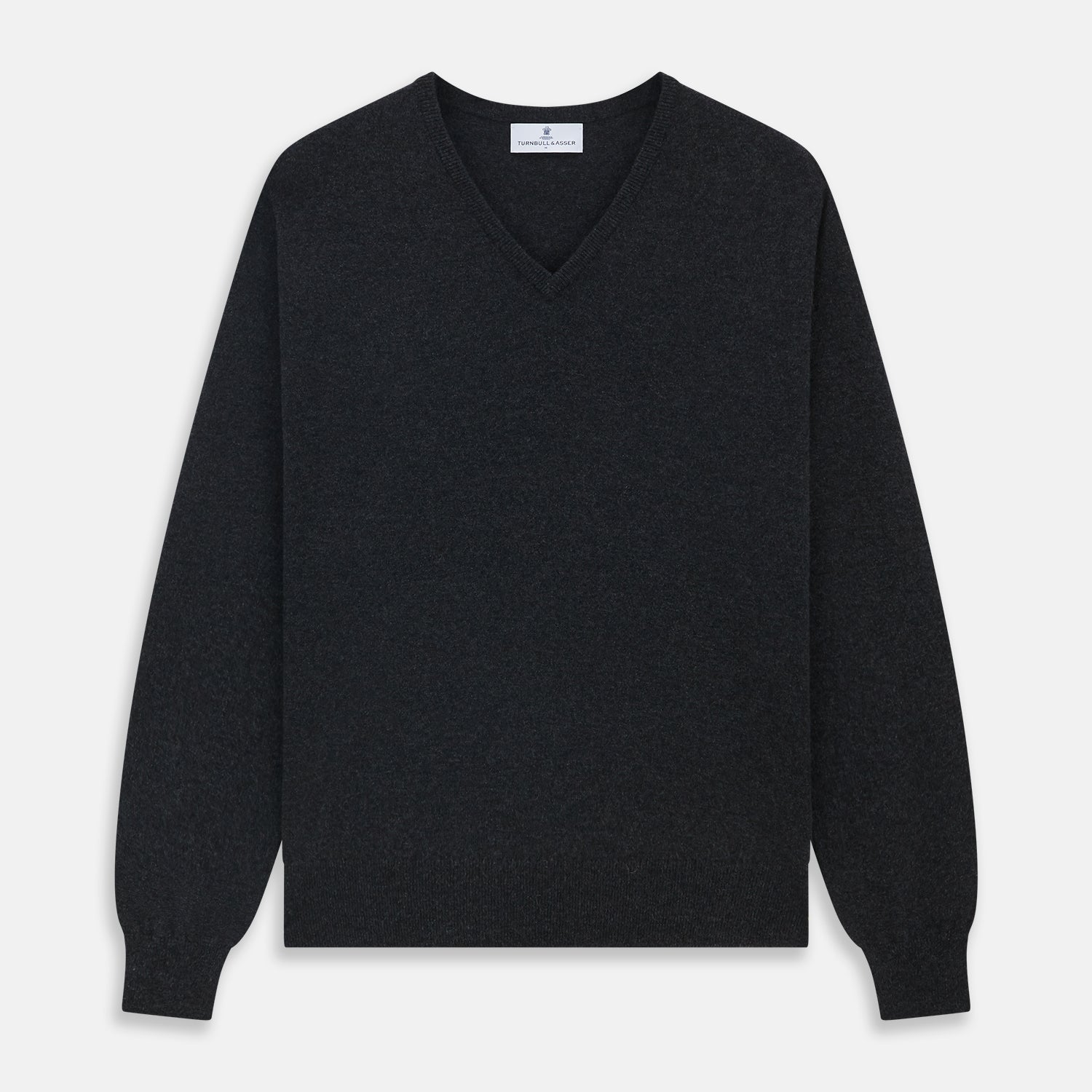 View 1 of product Charcoal V-Neck Cashmere Jumper