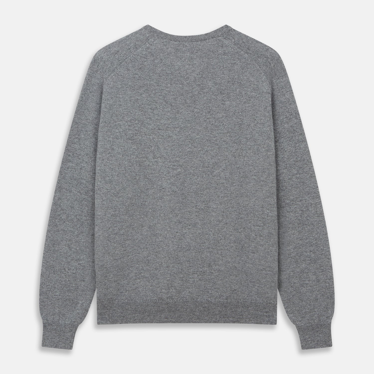View 3 of product Flannel Grey V-Neck Cashmere Jumper