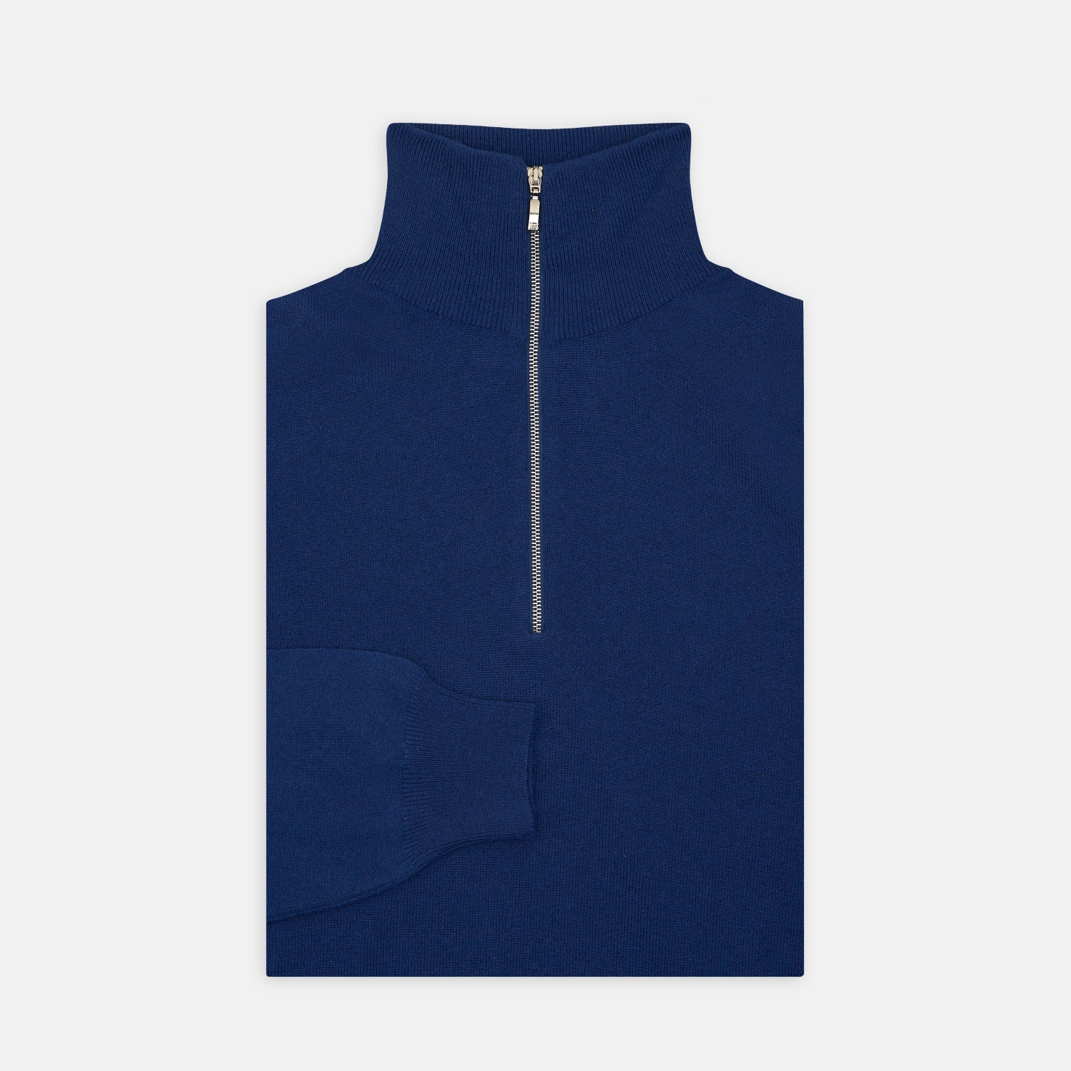 View 1 of product Blue Half-Zip Cashmere Jumper