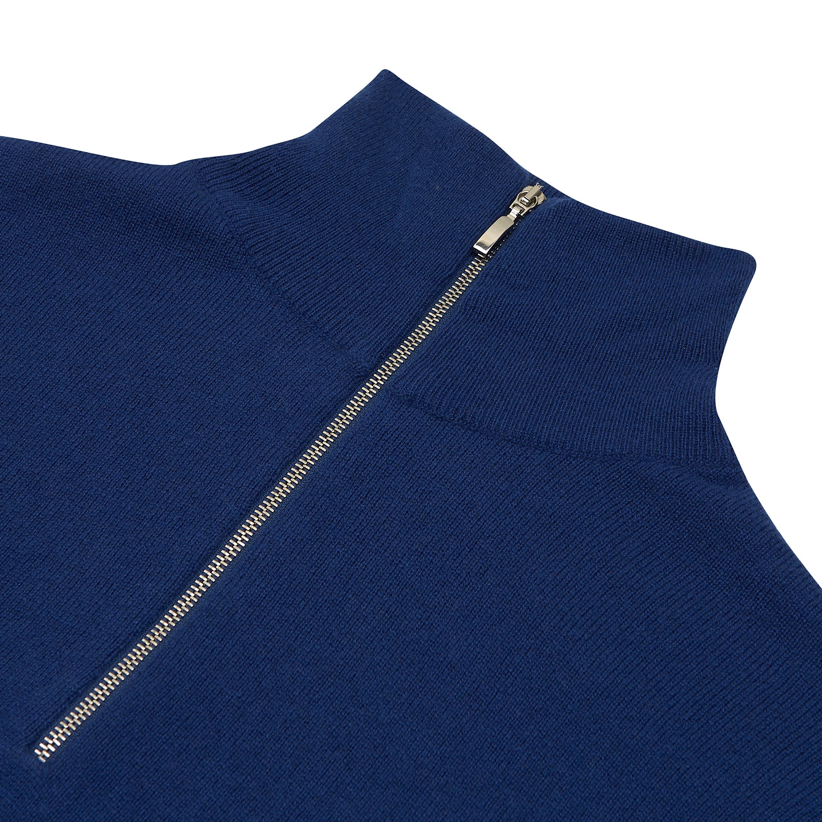 View 2 of product Blue Half-Zip Cashmere Jumper