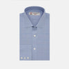 View 1 of product Blue Prince of Wales Check Shirt with Regent Collar and Button Cuffs