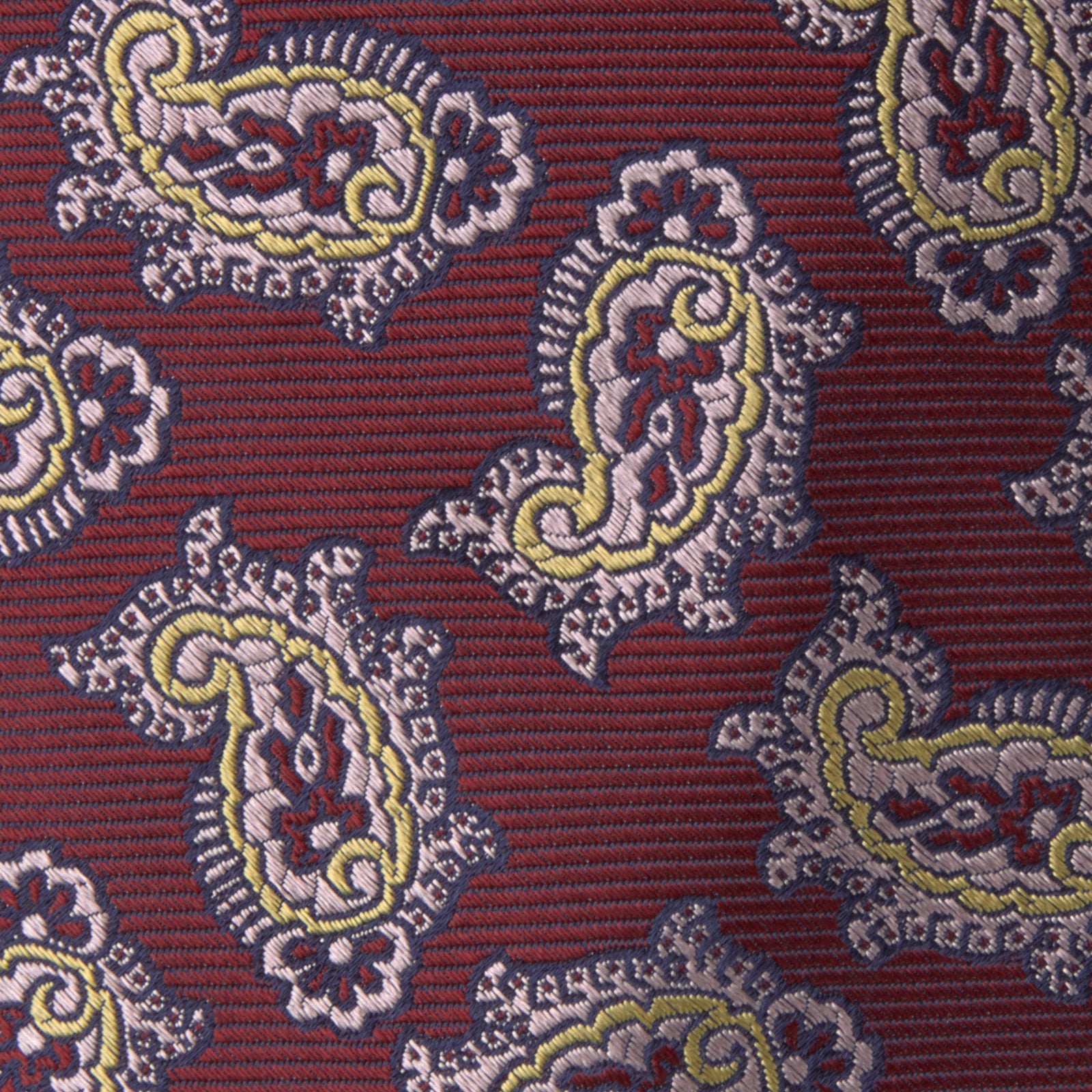 Burgundy Traditional Paisley Silk Tie