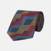 View 1 of product Navy, Red and Gold Zig Zag Silk Tie