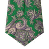View 4 of product Green and Purple Large Paisley Printed Silk Tie