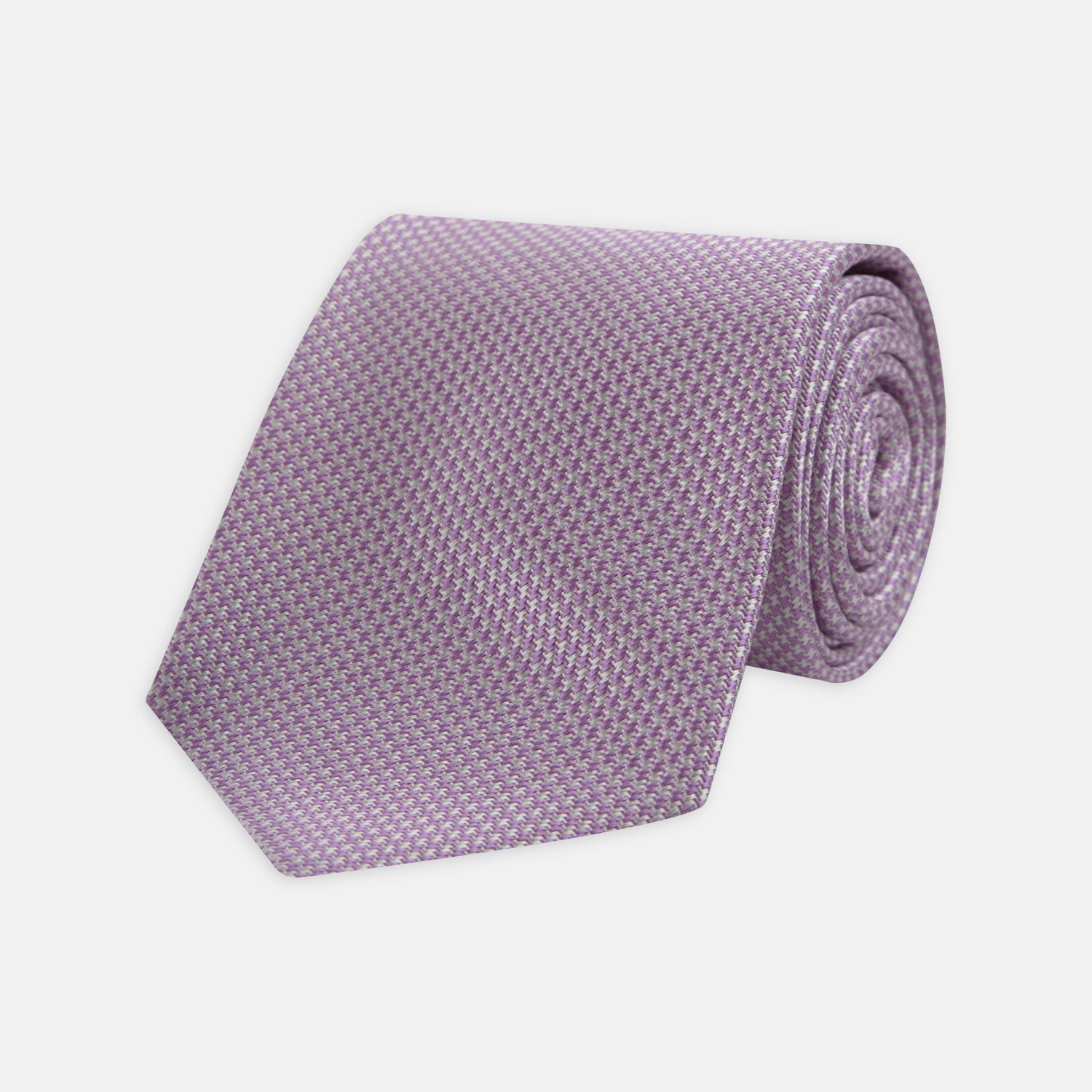 View 1 of product Lilac Houndstooth Silk Tie