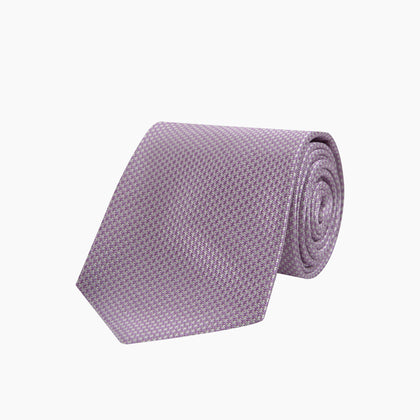 Lilac Houndstooth Silk Tie Image 4