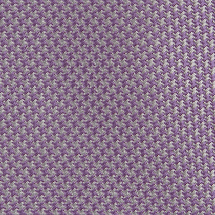 Lilac Houndstooth Silk Tie Image 2