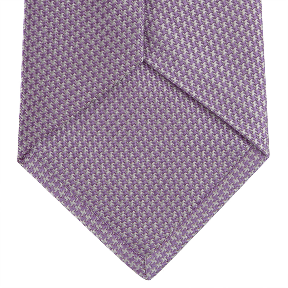 Lilac Houndstooth Silk Tie