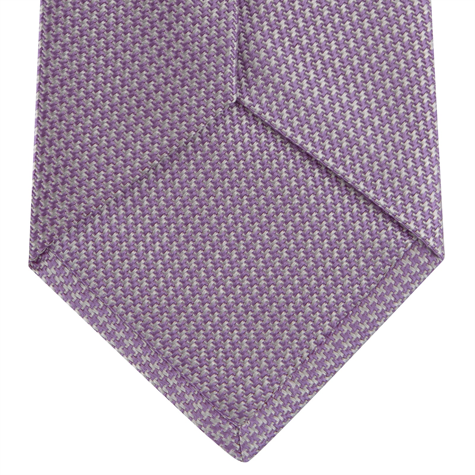 View 4 of product Lilac Houndstooth Silk Tie