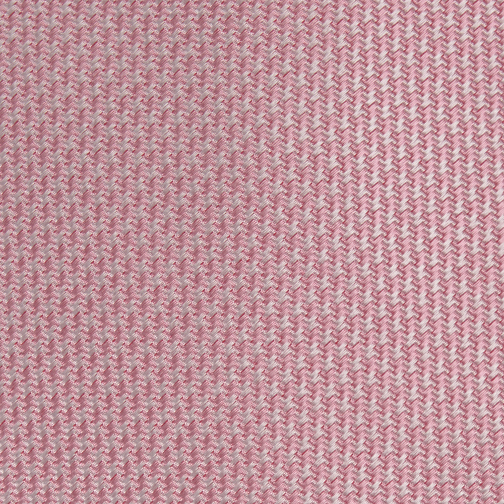 Pink Houndstooth Silk Tie