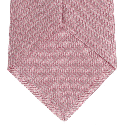 Pink Houndstooth Silk Tie Image 3