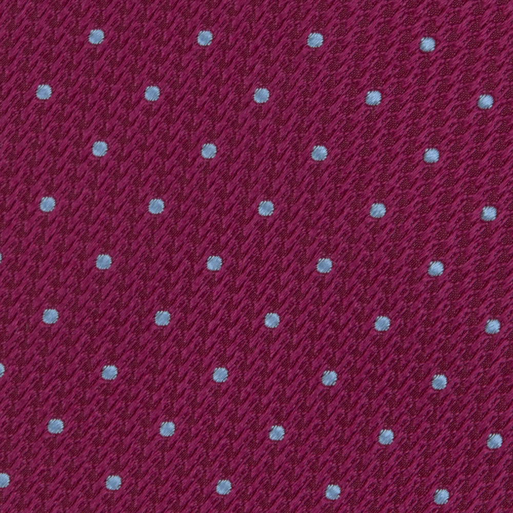 Dark Pink and Blue Spot Lace Silk Tie
