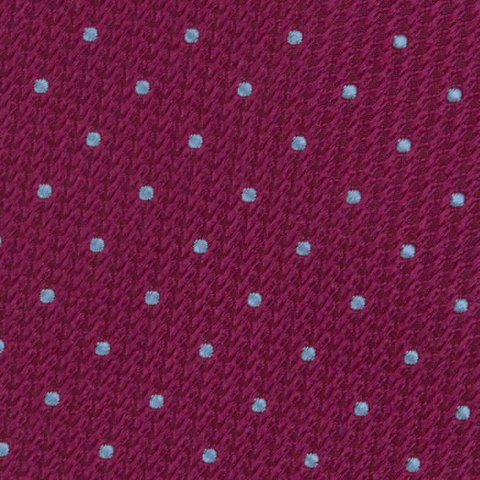 Dark Pink and Blue Spot Lace Silk Tie Image 2