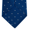 View 4 of product Royal Blue and White Small Spot Herringbone Silk Tie