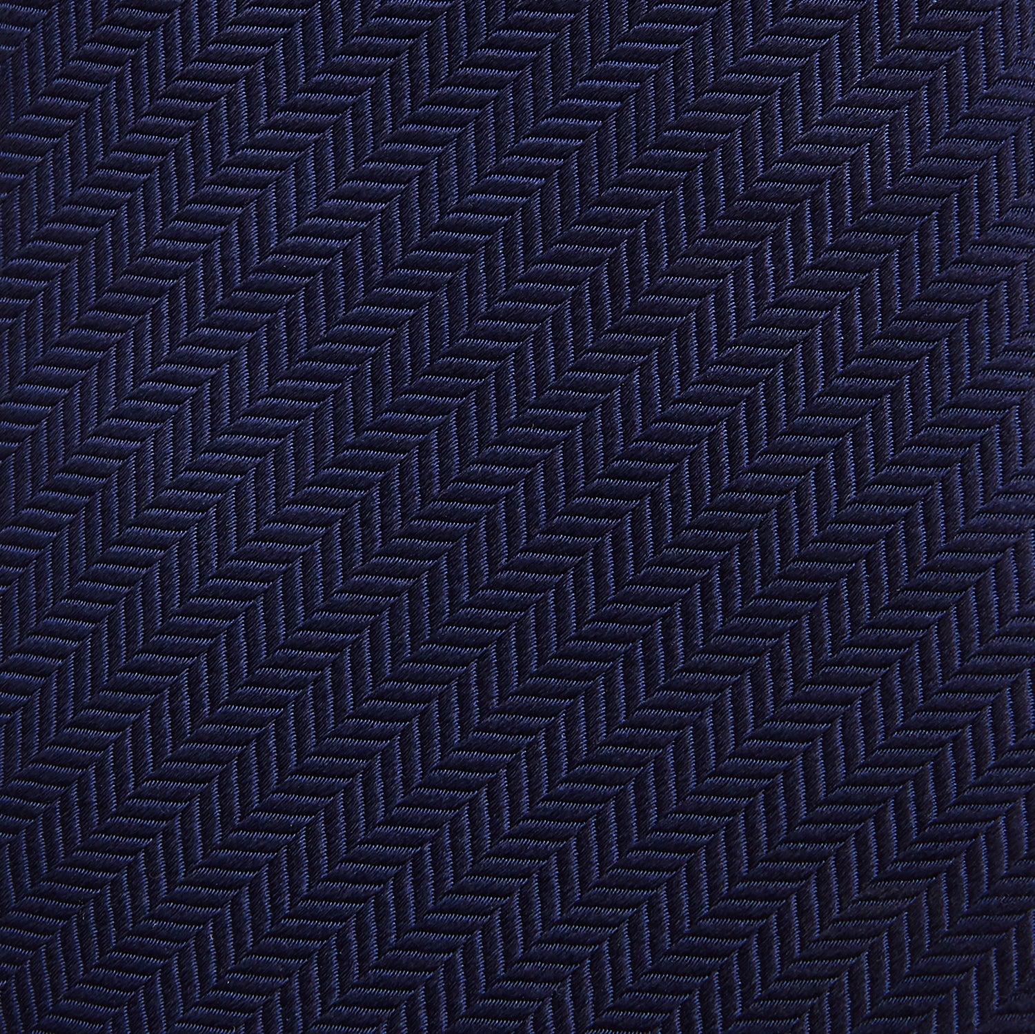 View 3 of product Slim Navy Herringbone Silk Tie