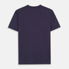 View 4 of product Navy Davey Cotton T-Shirt