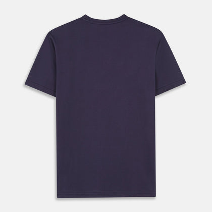 Navy Davey Cotton T-Shirt Image 3