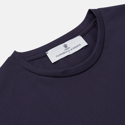 Navy Davey Cotton T-Shirt Image 1