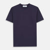 View 1 of product Navy Davey Cotton T-Shirt