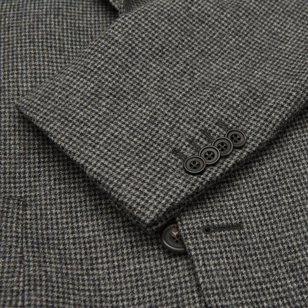 Charcoal Houndstooth Flannel Jacket