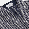 View 5 of product Navy Silk Chequered Kimono Gown