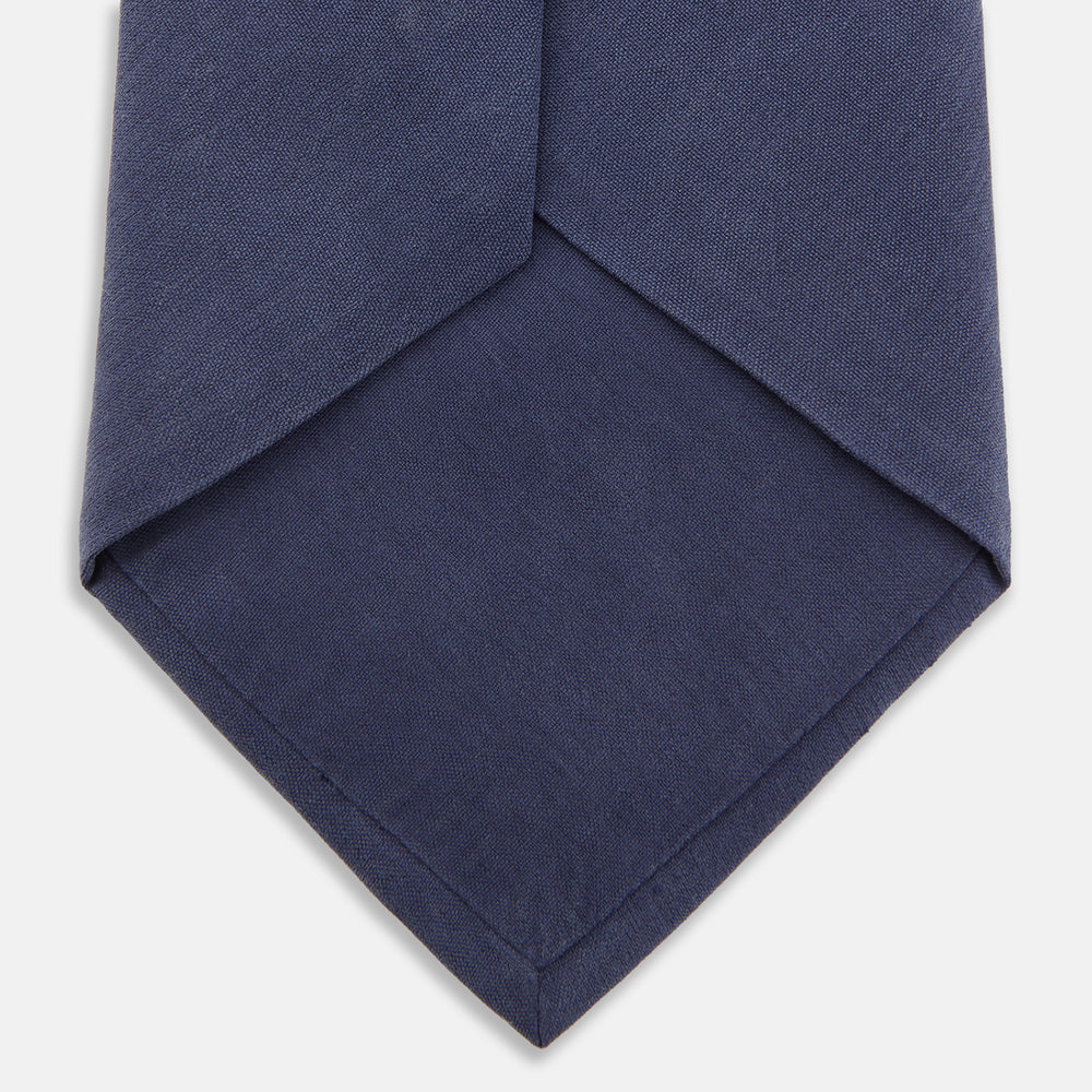 Navy Gold Embroidered Botanical Tie